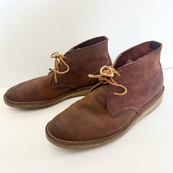 Red Wing 3322 Weekender Chukka Work Boots Leather Size 8 Copper - Picture 2 of 11